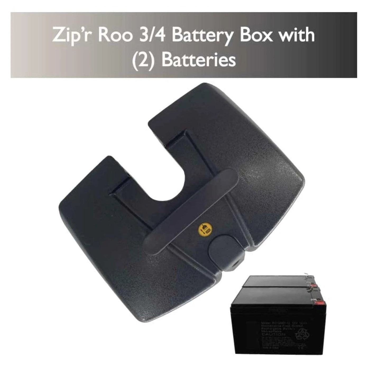 Zip'r Mobility Scooter Battery Box with (2) Batteries for Zipr Roo-TSA Approved - eBike Haul