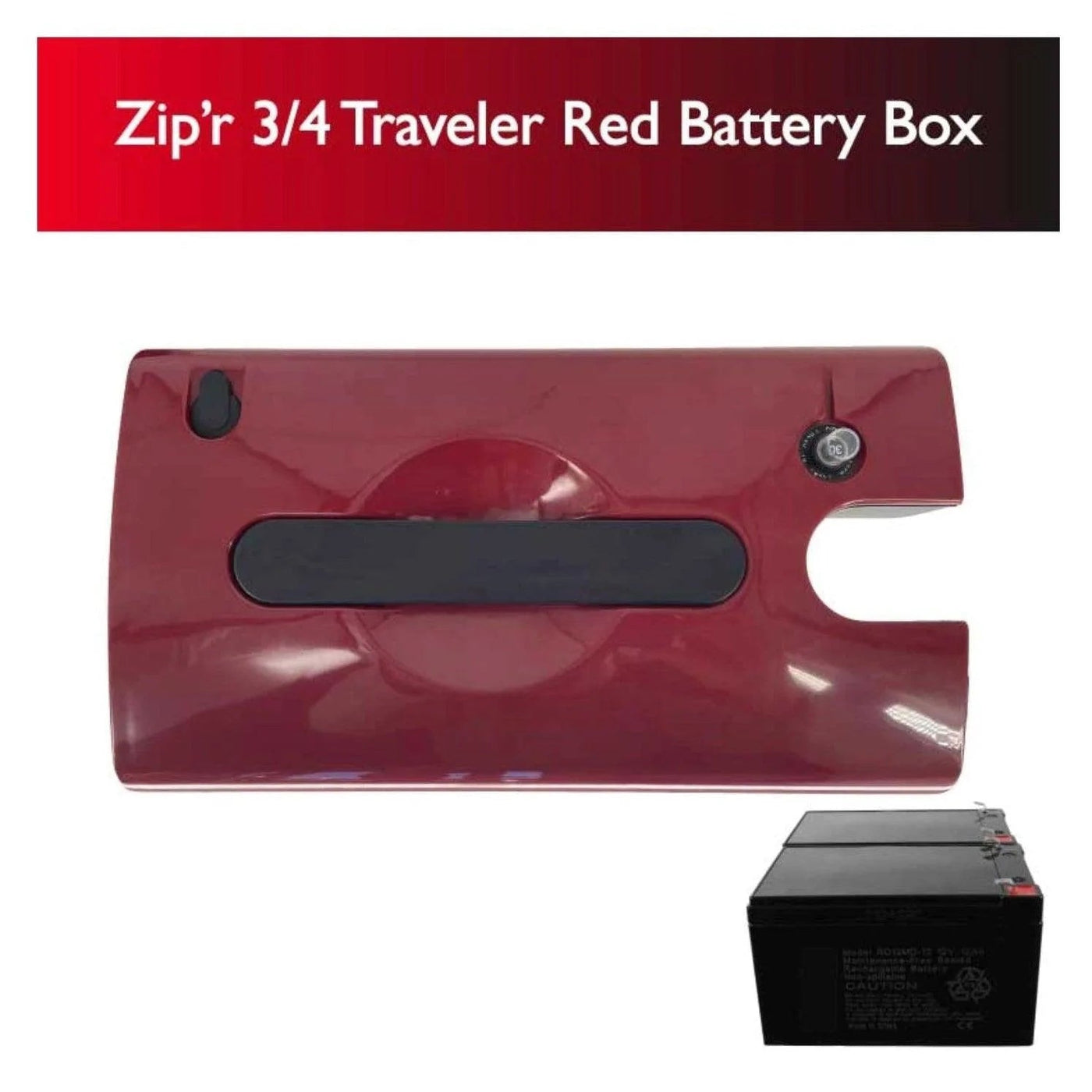 Zip'r Mobility Scooter Battery Box with (2) Batteries for Zipr Traveler & Xtra-TSA Approved - eBike Haul