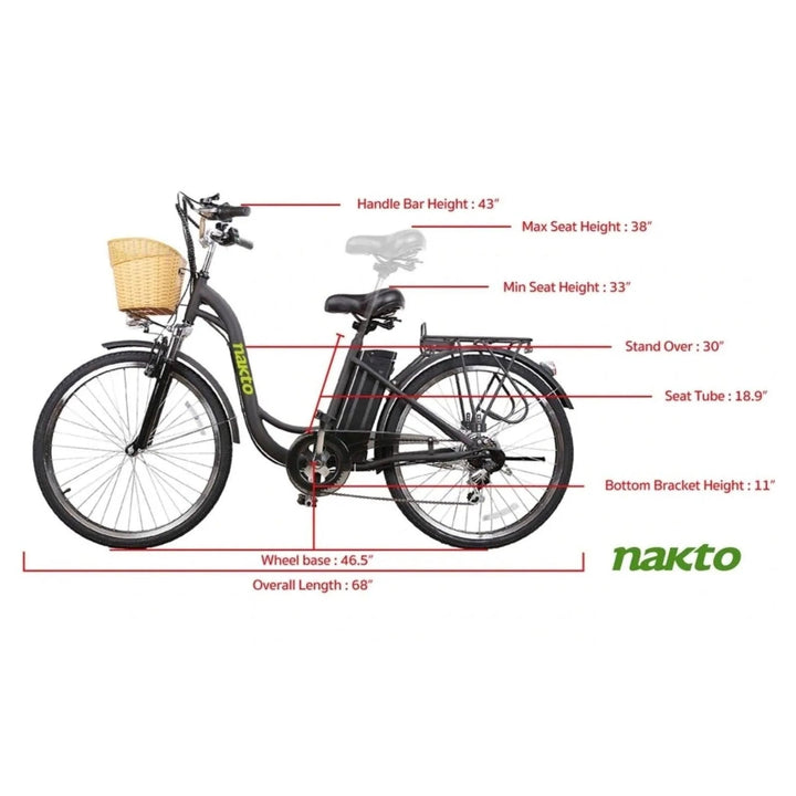 Nakto Camel 2 Step-Thru Step-Thru Electric Bikes White 5