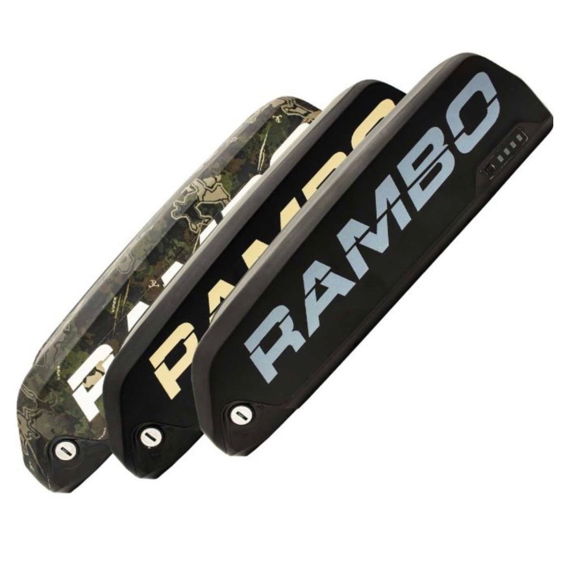 RAMBO RAMBO| 14AH TrueTimber Viper Woodland Camo,Blk/Grey &Blk/Tan Battery - eBike Haul