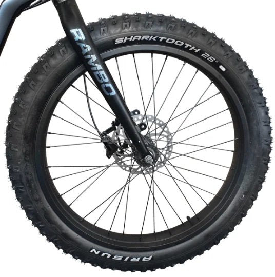 RAMBO RAMBO| Arisun Sharktooth 26X4″ Folding Studded Tire - eBike Haul