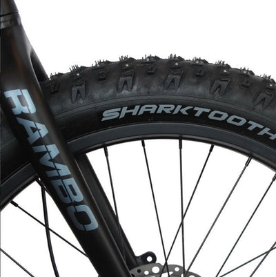RAMBO RAMBO| Arisun Sharktooth 26X4″ Folding Studded Tire - eBike Haul