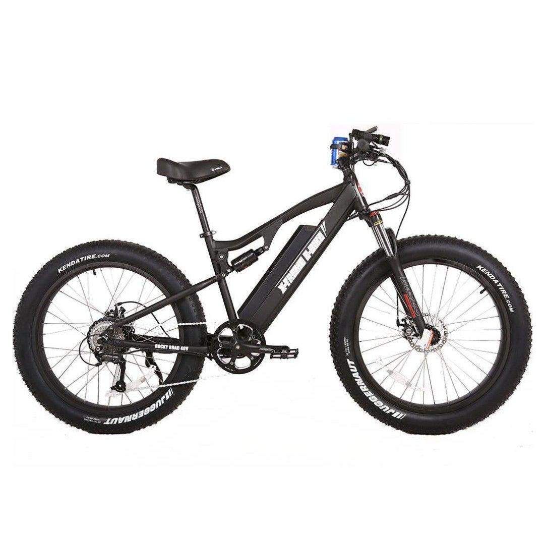 X-Treme Rocky Road 48 Volt 10 Amp Lithium Powered Full Suspension Fat Tire Mountain Electric Bike - eBike Haul