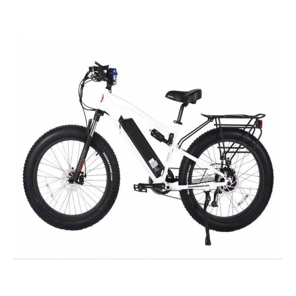 X-Treme Rocky Road 48 Volt 17 Amp Lithium Powered Full Suspension Fat Tire Mountain Electric Bike - eBike Haul
