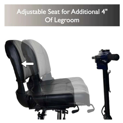 Zip'r Sliding Seat for Traveler & Xtra Mobility Scooters - eBike Haul