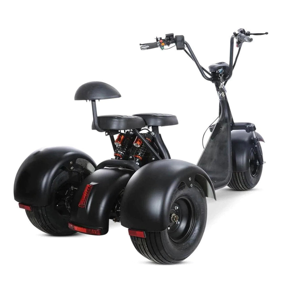 SoverSky T7.0 Electric Fat Tire 2000W Mobility Trike Chopper Scooter eBike Haul