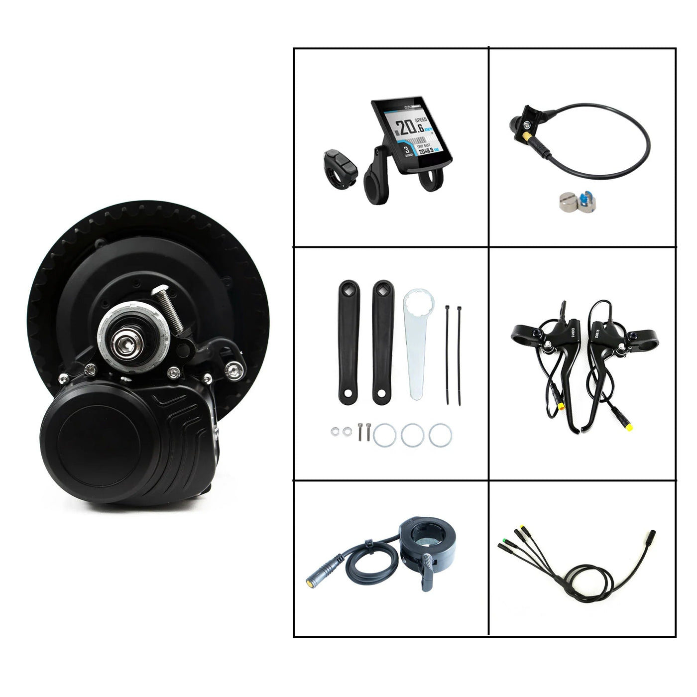 eunorau TONGSHENG 36V350W/48V500W/52V750W Mid Drive Kit 10AH/13AH/14AH/17AH Battery - eBike Haul