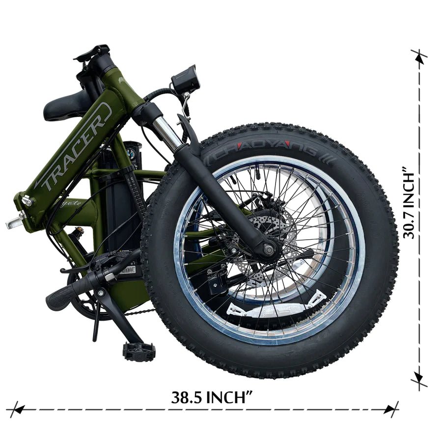 TRACER TRACER| COYOTE 20" 48V/12.5Ah 500W Folding Fat Tire Electric Bike - eBike Haul