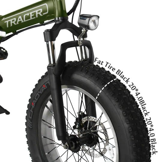 TRACER TRACER| COYOTE 20" 48V/12.5Ah 500W Folding Fat Tire Electric Bike - eBike Haul