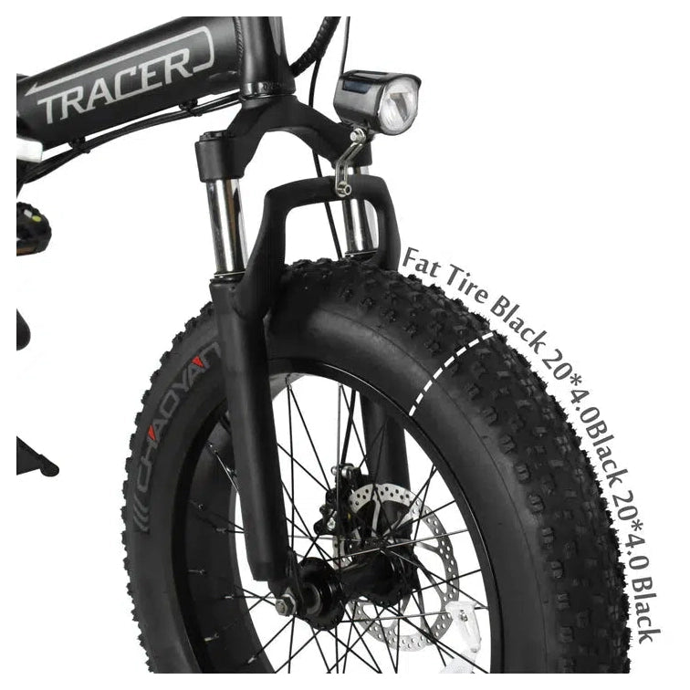 TRACER COYOTE 20 48V 12.5Ah 500W Folding Fat Tire Electric Bike eBike Haul