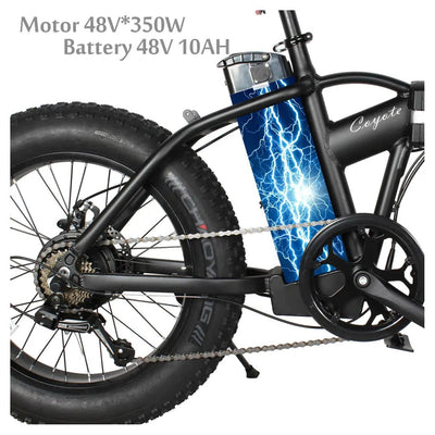 TRACER TRACER| COYOTE 20" 48V/12.5Ah 500W Folding Fat Tire Electric Bike - eBike Haul