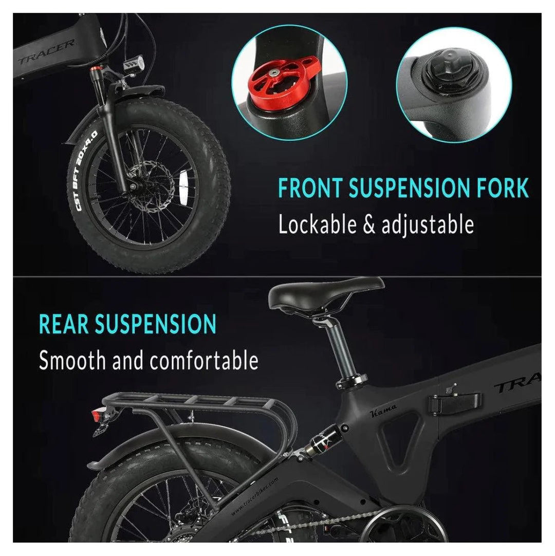 TRACER TRACER| KAMA 1.0 20” 750W Folding Fat Tire Electric Bike - eBike Haul