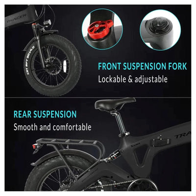 TRACER TRACER| KAMA 2.0 20” 750W Folding Fat Tire Electric Bike - eBike Haul