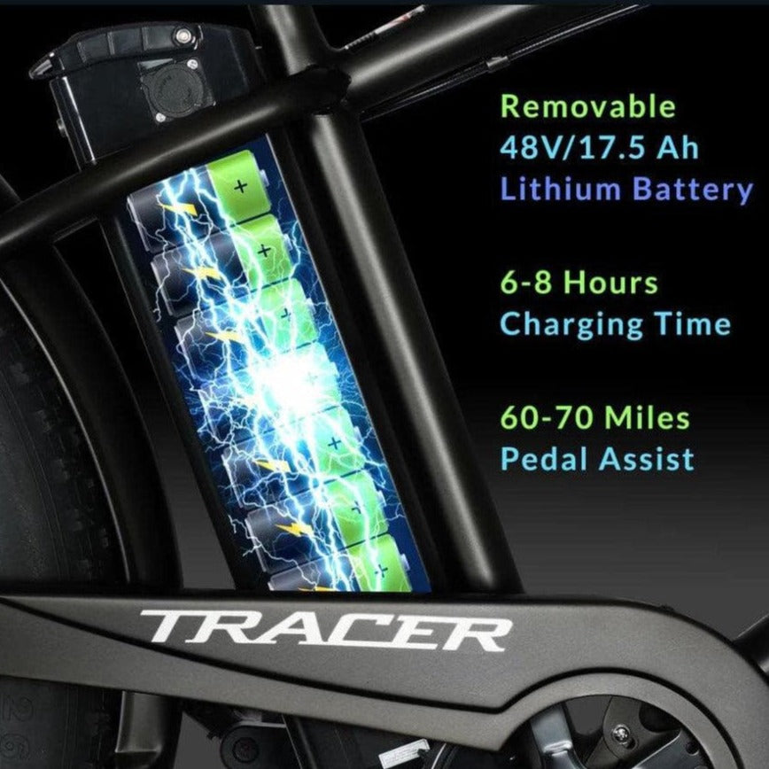 TRACER TRACER| LOITER 26" 7-Speed Triple Tree Fork Fat Tire Electric Bike - eBike Haul