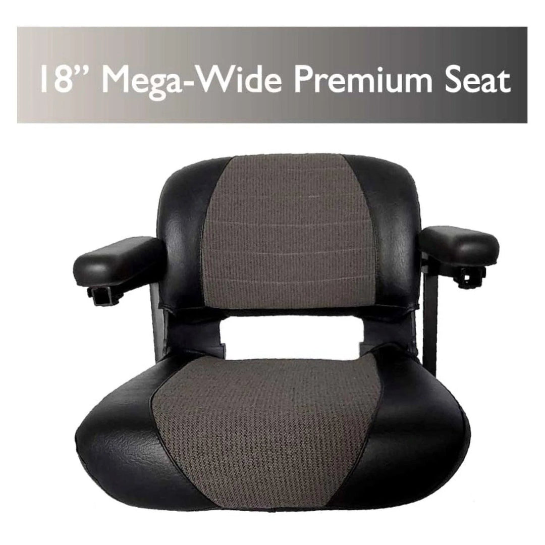 Zip'r Zip’r 18" Mega-Wide Premium Seat - For Zip’r Traveler Xtra 3/4 Wheel Scooters - eBike Haul